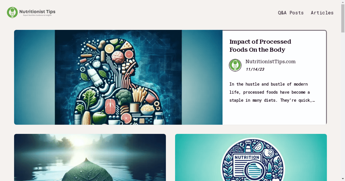 NutritionistTips.com Launches as a Premier Resource for Expert-Backed Nutritional Advice