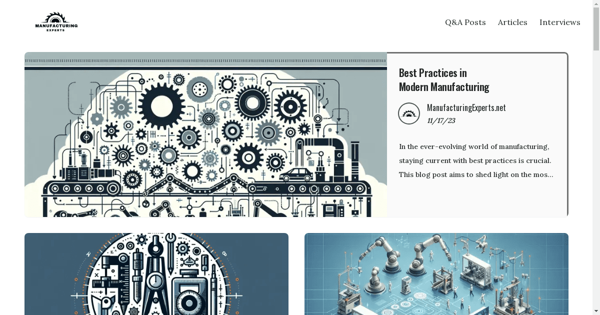ManufacturingExperts.net Launches as Premier Online Hub for Industry Insights
