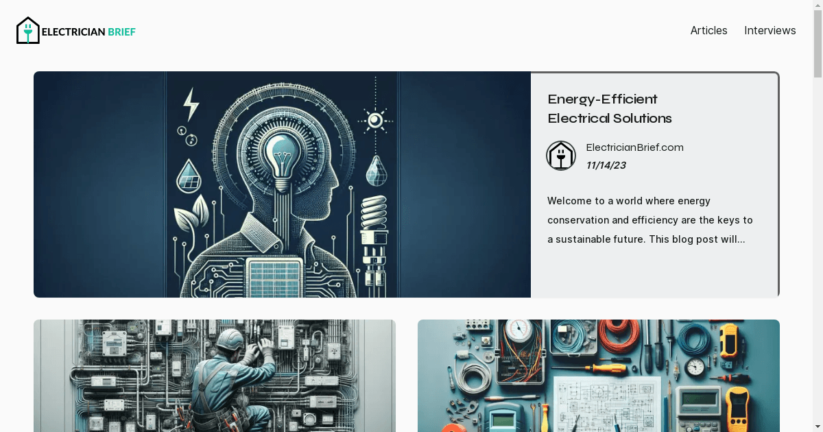 ElectricianBrief.com Launches as Premier Resource for Electrical Industry Professionals