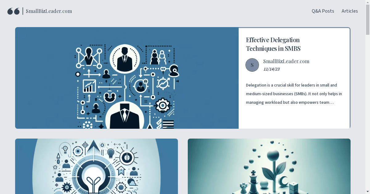 SmallBizLeader.com Launches as a Transformative Resource for Small Business Entrepreneurs