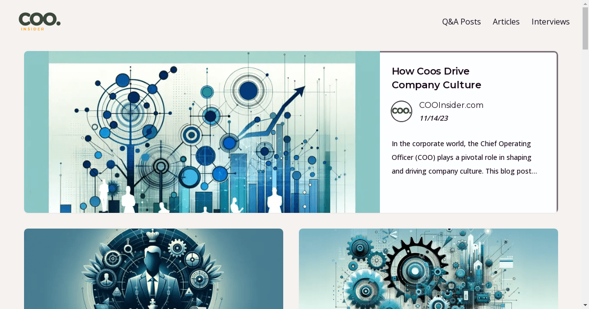 COOInsider.com Launches as Premier Resource for Operations Professionals