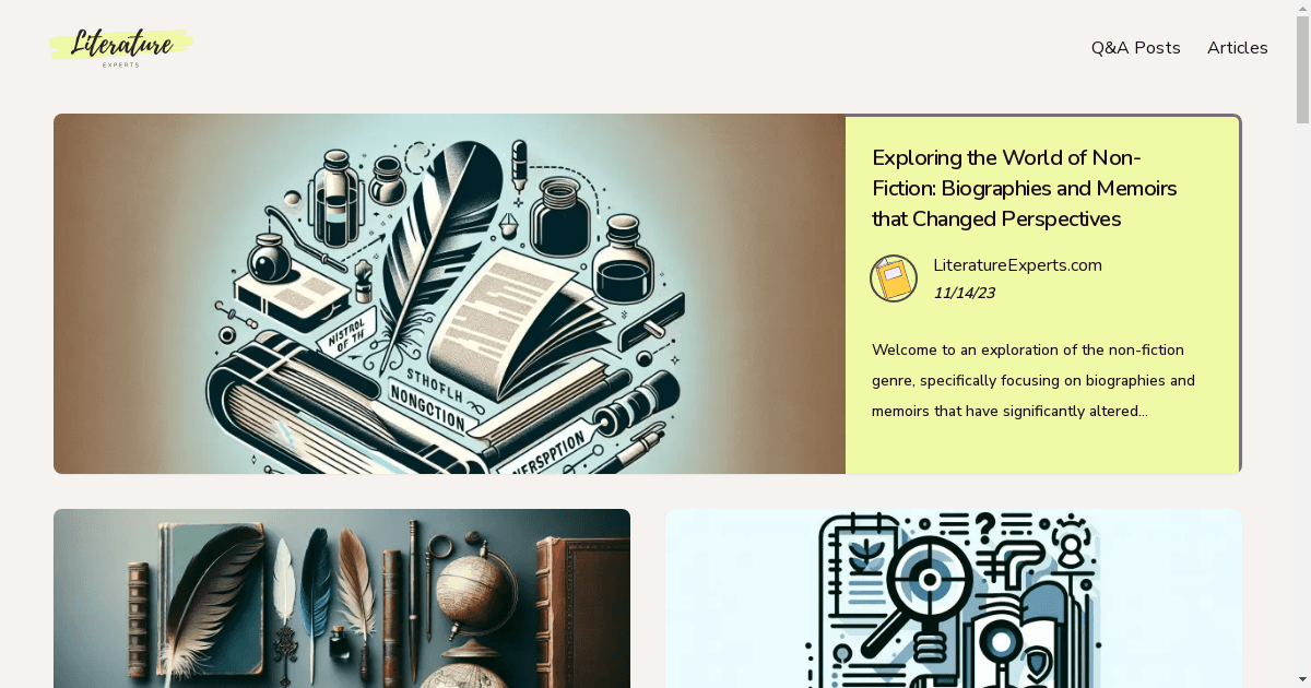 LiteratureExperts.com Bridges Past and Present in the Literary World