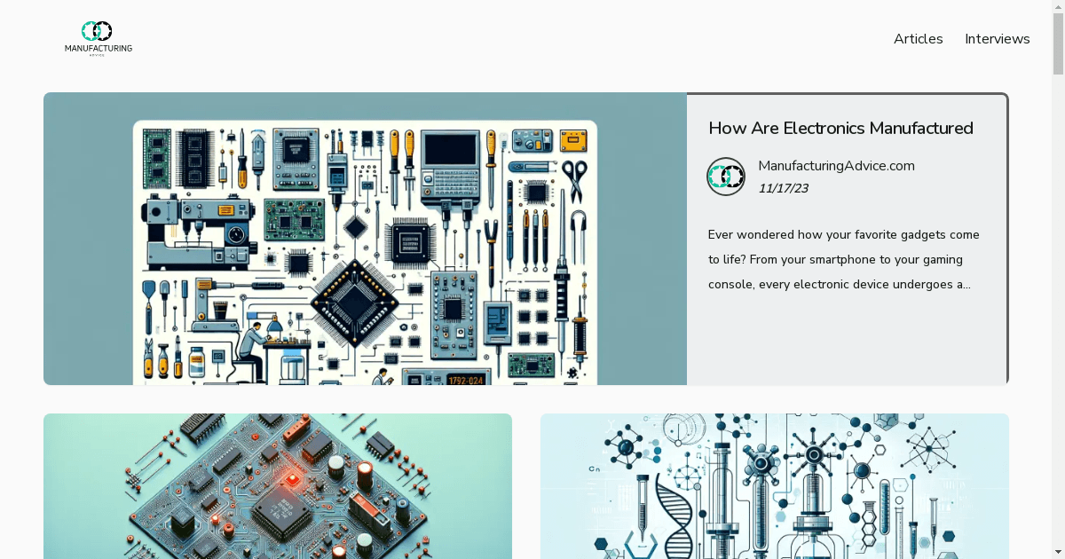 ManufacturingAdvice.com Launches as a Premier Knowledge Hub for Industry Professionals