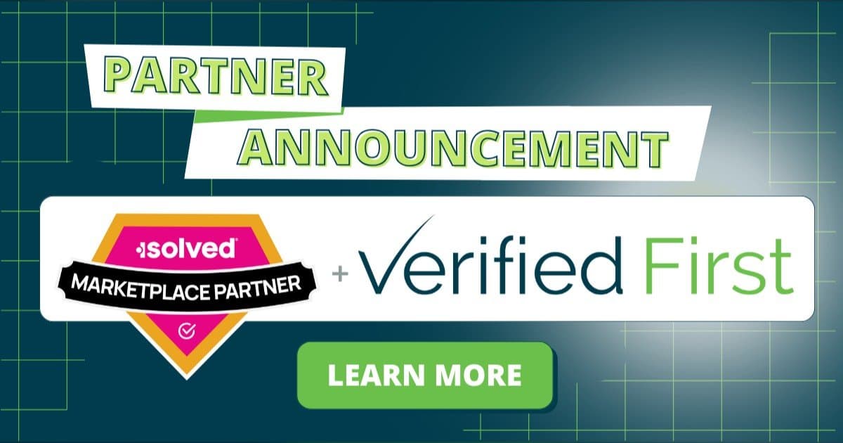 Verified First and isolved Partnership Streamlines Background Screening in HR Platforms