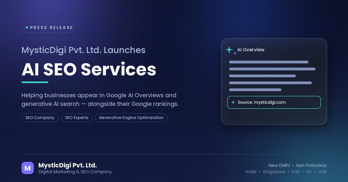 MysticDigi Launches Dedicated AI SEO Practice to Secure Visibility in AI-Generated Search Results