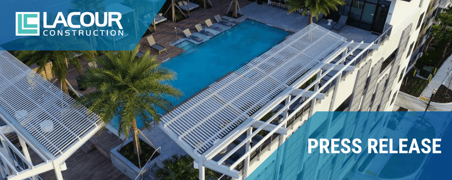 LaCour Construction Completes State-of-the-Art Rooftop Pool in Jacksonville, Showcasing Expertise in Urban Luxury Amenities