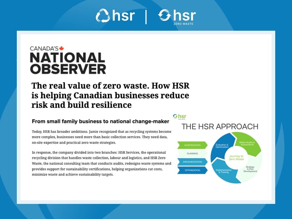 HSR Zero Waste Gains National Recognition for Practical Sustainability Strategies