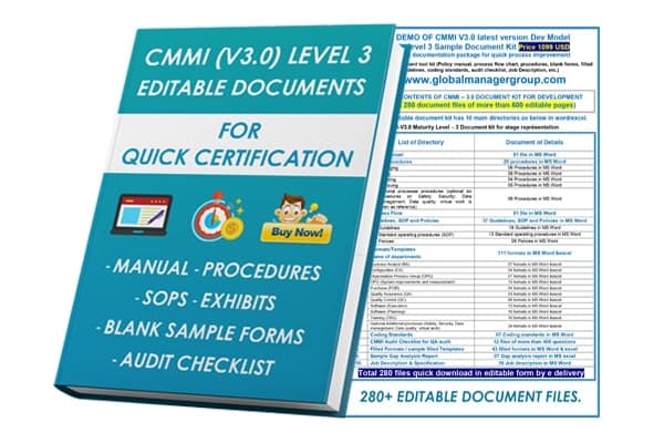 GlobalManagerGroup.com Launches Updated CMMI Version 3.0 Documents Kit