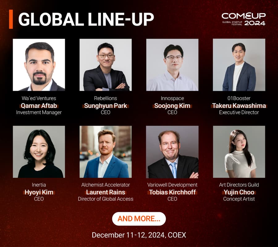 COMEUP 2024 Unveils Speaker Lineup Focusing on Global Expansion, Deep Tech, and Sustainability